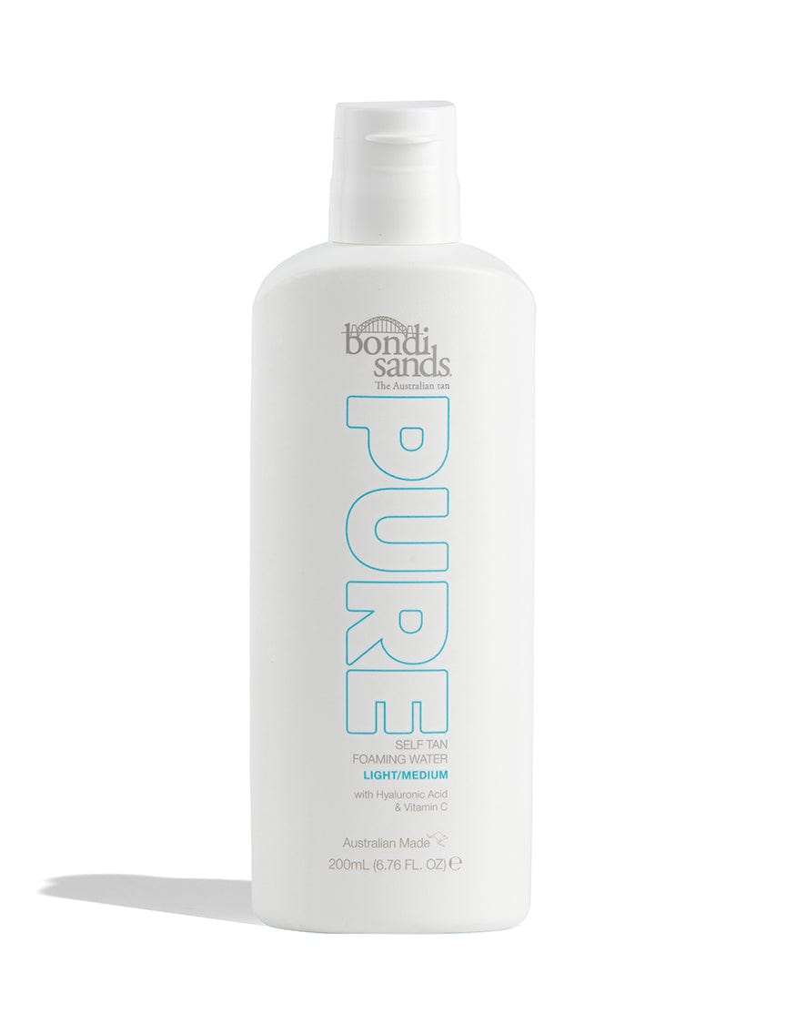 Pure Self Tan Foaming Water Light / Medium Shade in a Recyclable Plastic Bottle