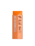 An upright orange bottle of BondiSandsEU Caramel Technocolor Self Tanning Face Serum, featuring bold white TECHNOCOLOR text and product details on the front label for a natural glow.