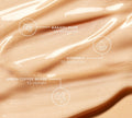 Eye Spy Vitamin C Eye Cream by BondiSandsEU features a beige cream texture with glossy highlights. Icons label Kakadu plum for brightening and green coffee beans to depuff dark circles under the eyes.