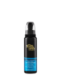 A bottle of BondiSandsEU 1 Hour Express Self Tanning Face Mist, featuring a black cap and blue label, stands upright on a white background, designed for quick self-tanning and providing an unmistakable Australian glow.