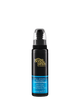 A bottle of BondiSandsEU 1 Hour Express Self Tanning Face Mist, featuring a black cap and blue label, stands upright on a white background, designed for quick self-tanning and providing an unmistakable Australian glow.