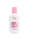 A white bottle of BondiSandsEU Plump It Up Peptide Serum with a pink cap and label features gold and black text. This hydrating serum contains 3% Matrixyl and collagen to help plump and hydrate the skin.