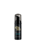 A 1.35 fl. oz. (40 mL) black bottle of BondiSandsEU Self Tanning Foam Ultra Dark Deluxe Sample with a pump and gold text sits against a white background—ideal for achieving an ultra-dark, glowing tan.
