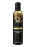 BondiSandsEU Liquid Gold Aero Self Tanning Mousse comes in a black and gold 200g (7.61 oz) bottle, features a coconut scent, requires no wash off, and delivers a luxurious self-tanning experience.