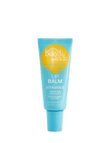 A blue tube of BondiSandsEU Vitamin E Toasted Coconut Lip Balm, formulated with nourishing Shea Butter and labeled “Toasted Coconut.” The tube features a yellow sun graphic and white text, and contains 10g (0.35 oz) of moisturizing lip care.
