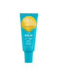 BondiSandsEU Vanilla SPF 50+ Lip Balm is a blue tube with yellow sun graphics, white text, sweet vanilla flavor, and hydrating benefits.