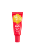 BondiSandsEU Watermelon SPF 50+ Lip Balm in a red tube delivers ultimate lip protection with a juicy watermelon flavor. The packaging features yellow and white text, a sun graphic, and stands upright on a white background.