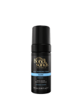 A 100ml black bottle of BondiSandsEU Dark Self Tanning Foam Mini with gold and blue accents delivers a coconut-scented, flawless natural glow in the dark shade.