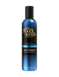 A blue can of BondiSandsEU Express Aero Self Tanning Mousse, labeled Dark and Coconut Scent, features gold and white text with a black cap and contains 200g (7.61 oz). Enjoy a deep bronze glow fast thanks to its quick-dry formula.