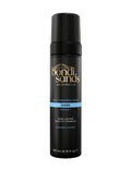 A black bottle of BondiSandsEU Dark Self Tanning Foam features gold and white text with blue accents and a coconut scent label. This dark self tanner provides 200 mL (6.76 fl. oz) for an effortless, bronzed glow.
