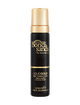 A 7.04 fl oz (200 mL) black and gold bottle of BondiSandsEU Liquid Gold Self Tanning Foam, labeled as salon quality for a golden glow with a coconut scent. Ideal for achieving flawless self tanning results at home.