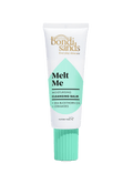 A white and mint green tube of BondiSandsEU Melt Me Cleansing Balm, a hydrating cleanser formulated with sea buckthorn oil and ceramides, featuring a ribbed mint green cap and gold logo. This nourishing makeup remover gently dissolves impurities while leaving your skin soft and refreshed.