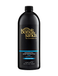 A black 1-liter bottle of BondiSandsEU Salon Solution Dark, coconut scented, featuring gold and blue text on the label. This fast-drying formula delivers a flawless professional spray tan with every use.