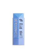 A blue cylindrical bottle labeled “Sapphire Technocolor Self Tanning Face Serum” by BondiSandsEU, adorned with white and silver text. Specially formulated for cool skin tones, this self tanner is ideal for fair skin. The bottle stands upright against a white background.
