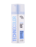 A 200ml bottle of BondiSandsEU Sapphire Technocolor 1 Hour Express Self Tanning Foam, designed for fair skin tones with a cool undertone to deliver a natural look. This self-tan features a 1-hour express formula and comes in sleek blue and white packaging.