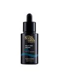 A 30ml black bottle of BondiSandsEU Dark Self Tanning Face Drops with a dropper lid, non-comedogenic and suitable for face and body, helps achieve a bronzed look.