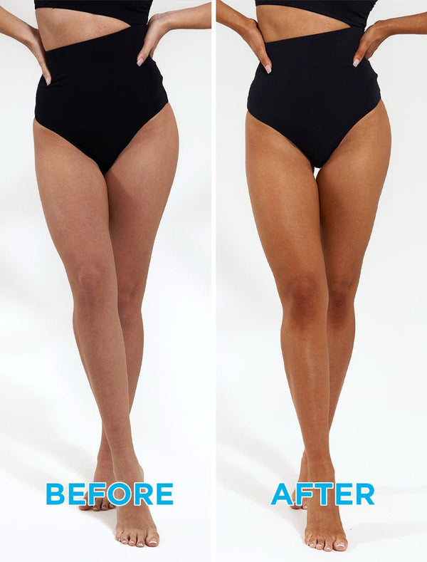 Bondi Sands Liquid Gold Self Tanning Dry Oil Before / After