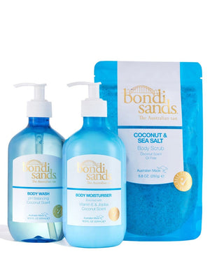 Vegan Coconut Body Bundle in Pump Bottles and a Sachet