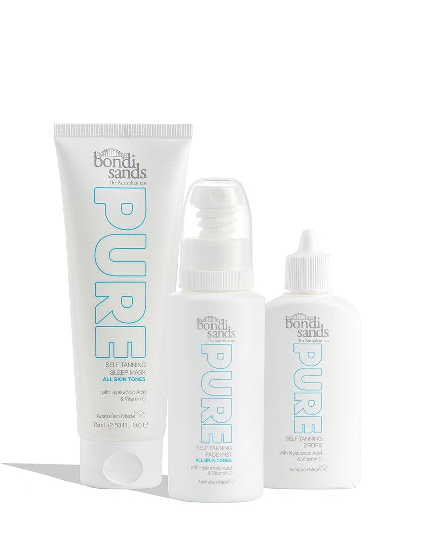 Get Up and Glow Pure Sustainble Self-Tanning Face Routine