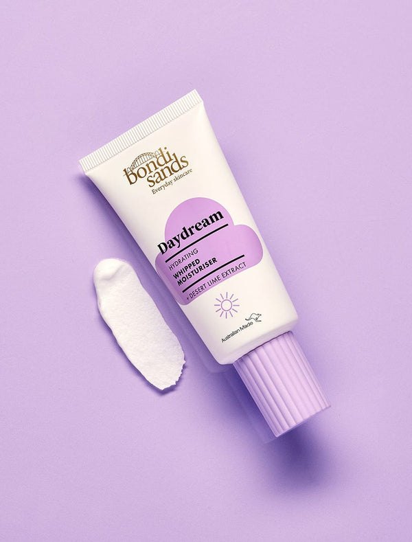 Bondi Sands Daydream Whipped Moisturiser Flatlay with Swatch