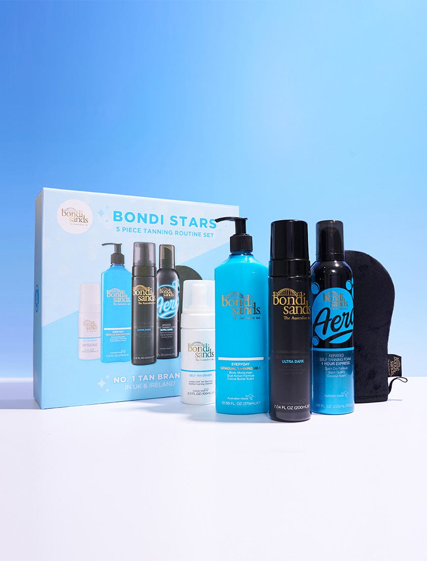 Bondi Sands Bondi Stars Ultra Dark Tanning Routine 5-piece Gift Set Packaging