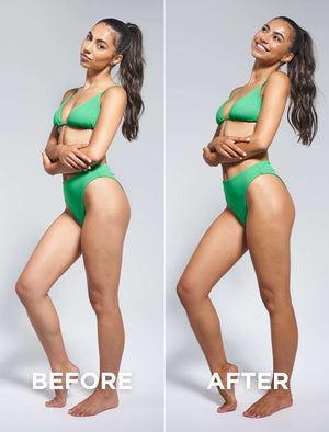 Bondi Sands Technocolor Emerald 1 Hour Express Self Tanning Foam Before and After Results