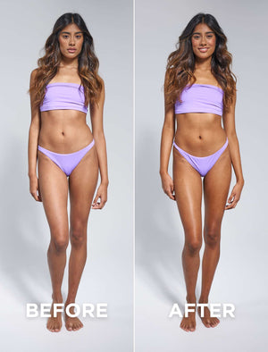 Bondi Sands Technocolor Magenta 1 Hour Express Self Tanning Foam Before and After Results